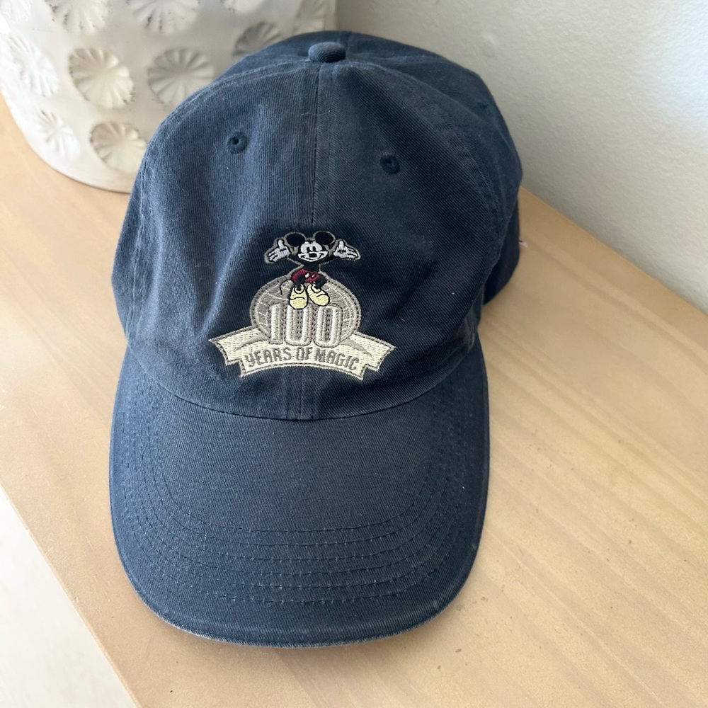 Y2K Disney 100 Years of Magic Mickey Mouse Hat Strapback Navy Cap